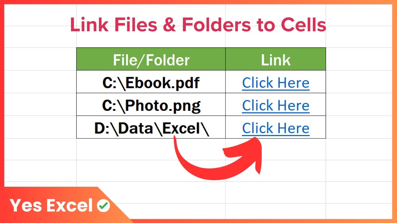 How to Link Files and Folders to Excel cell (Directly open PDF, MP3, Word, Folders)