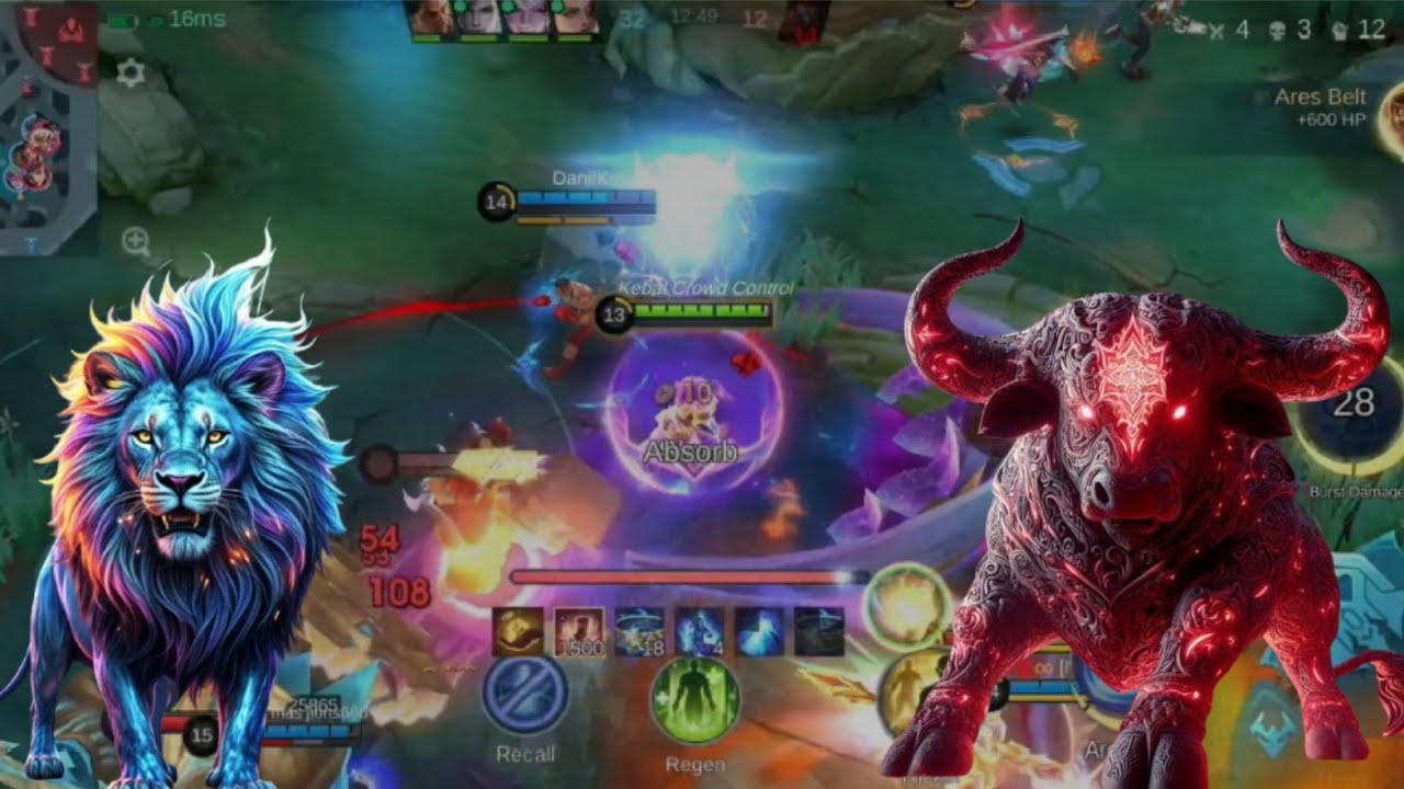 ADU ROTASI BADANG LAWAN MINOTAUR HERO HEAL CC