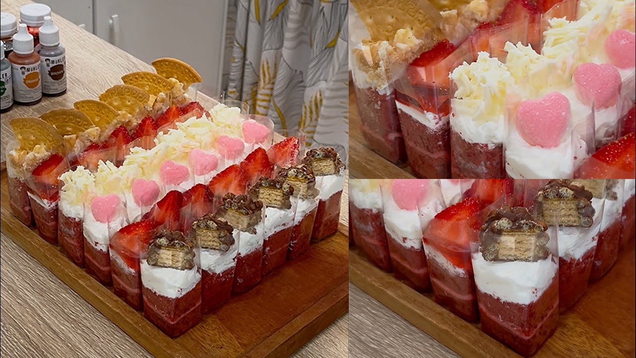 Modal 1000an/pcs jadi CAKE MINI THAILAND VIRAL rasa red velvet super cantik dan lembut auto LARIS!