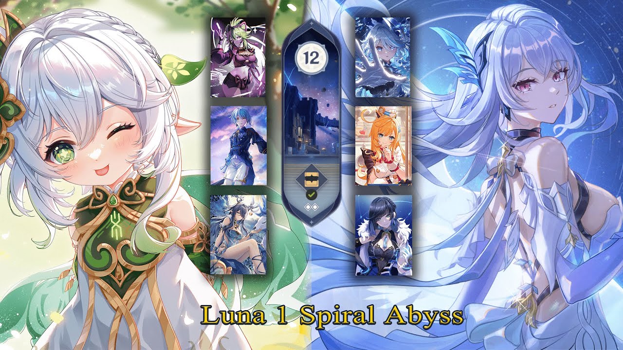 Genshin -New Luna 1 (6.0) Spiral Abyss 36💫 Clear | Full Run Nahida Hyperbloom  , Skirk Freeze