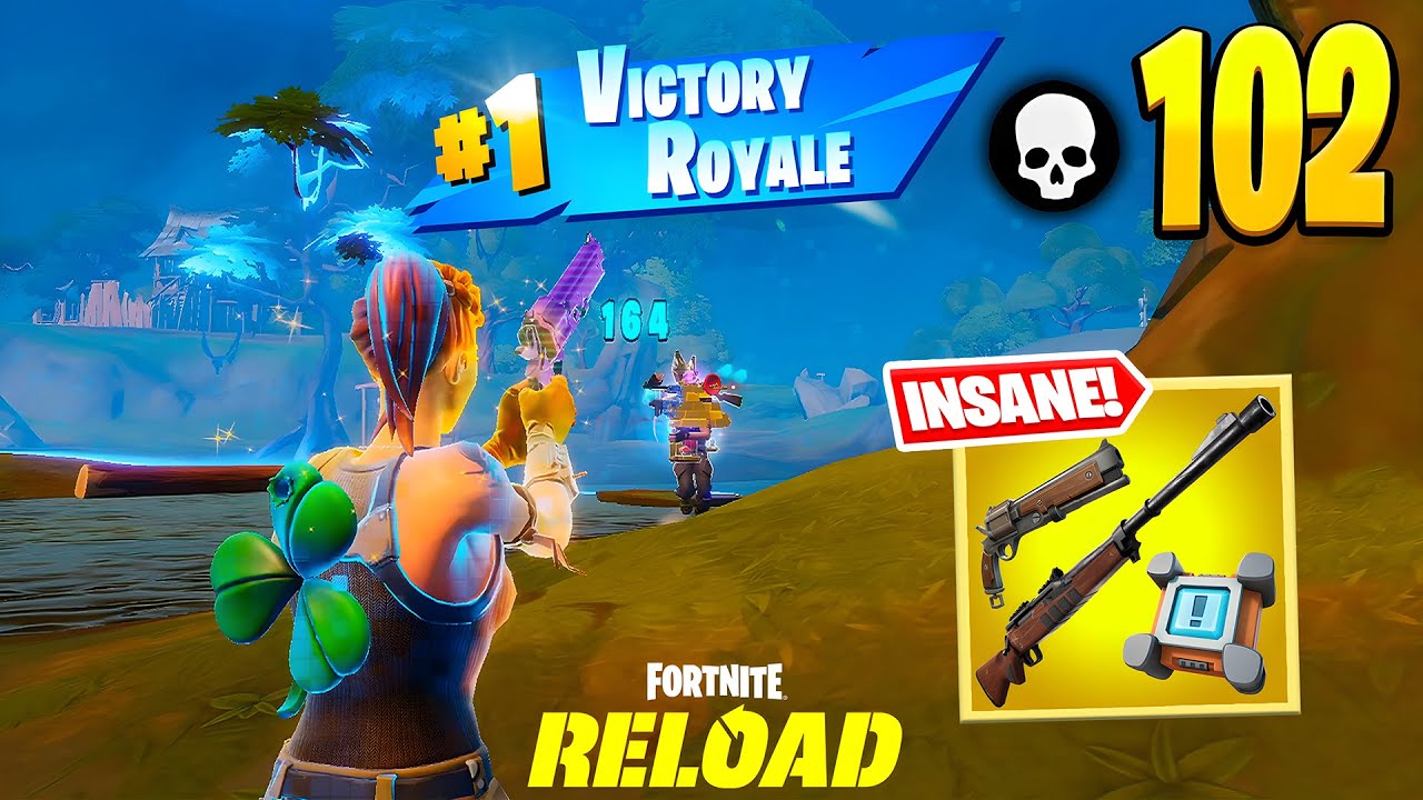 Fortnite Reload | 102 Kill Solo Squad Wins Full Gameplay (Fortnite Controller)