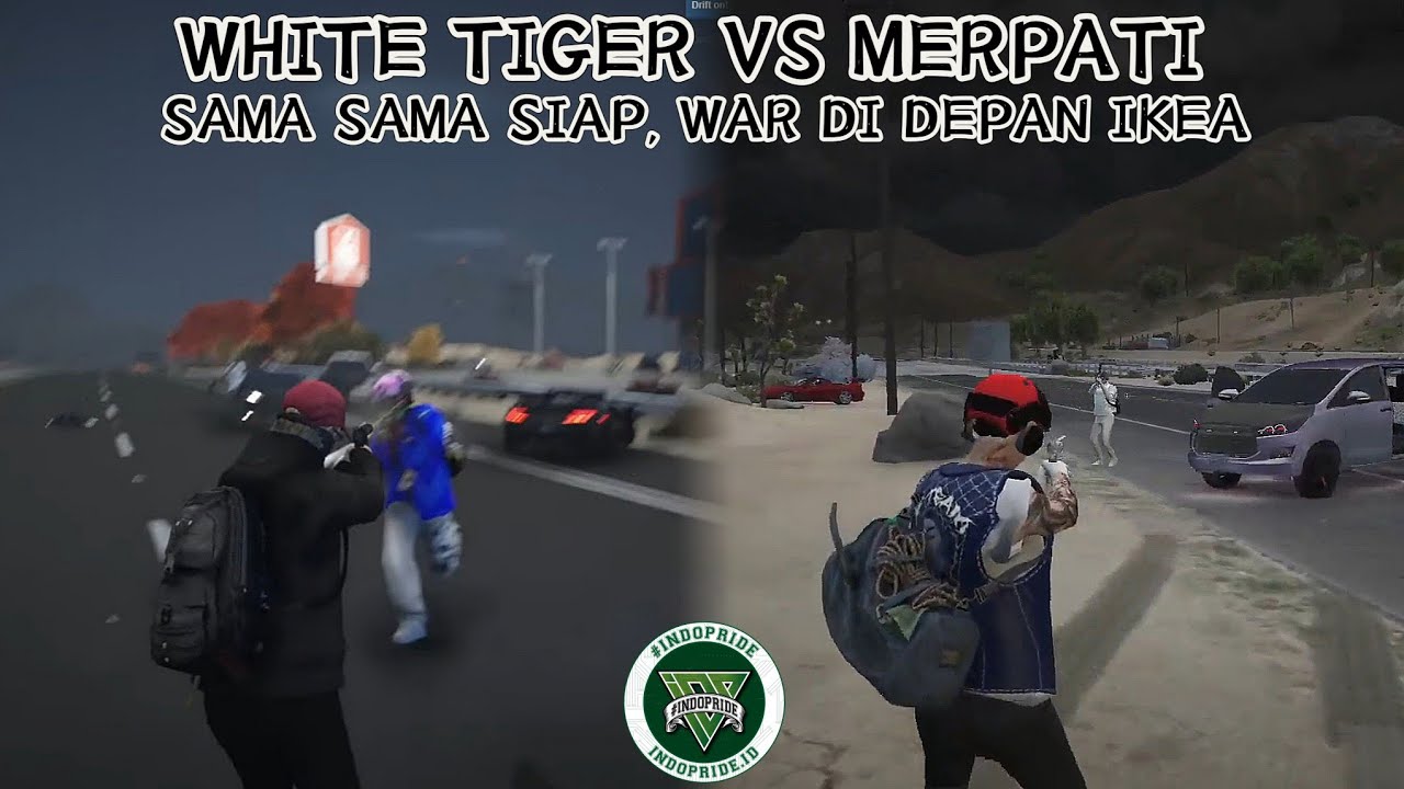 WHITE TIGER VS MERPATI| SAMA SAMA SIAP, WAR DI DEPAN IKEA| #indopriderp #wtidp #xidp 
