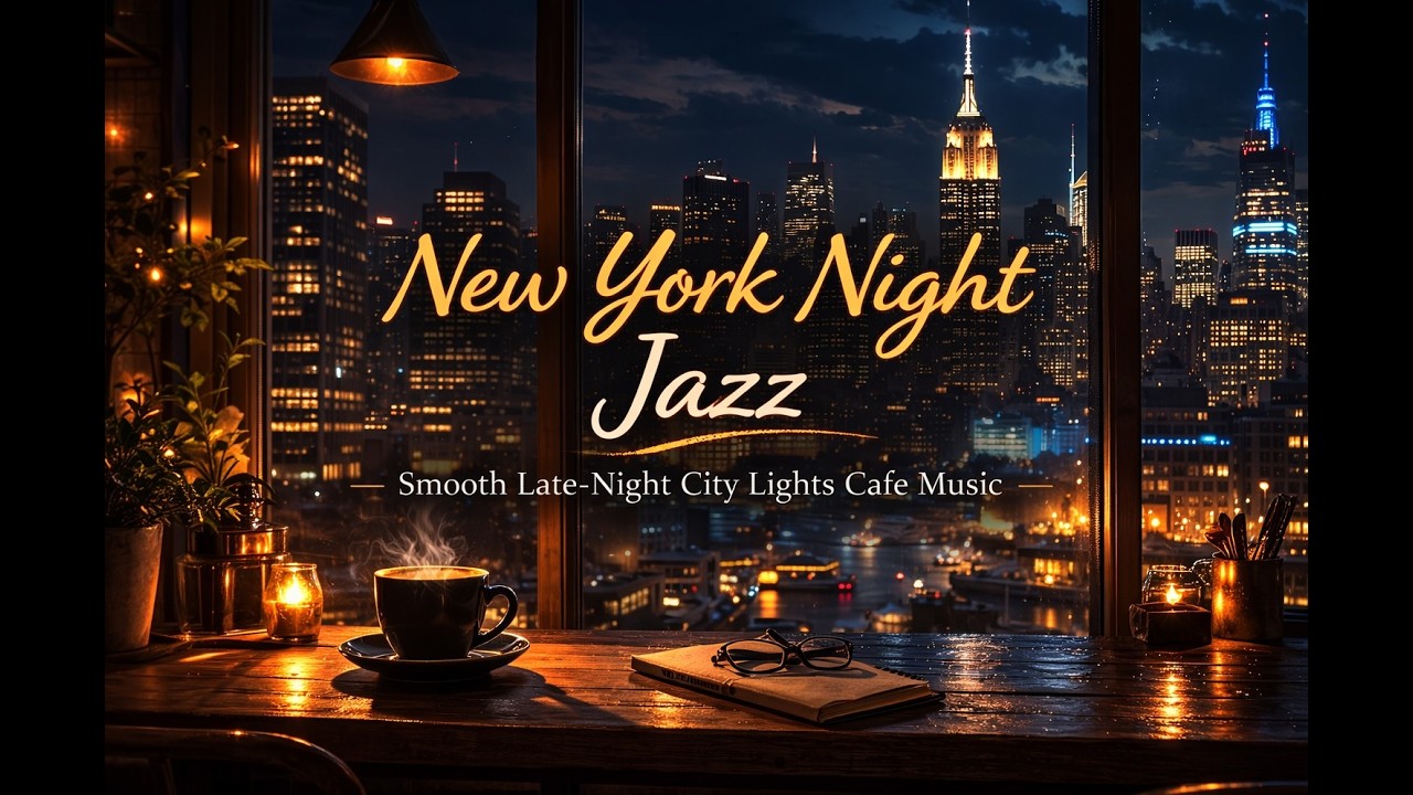 New York Night Jazz • Smooth Late-Night City Lights Cafe Music