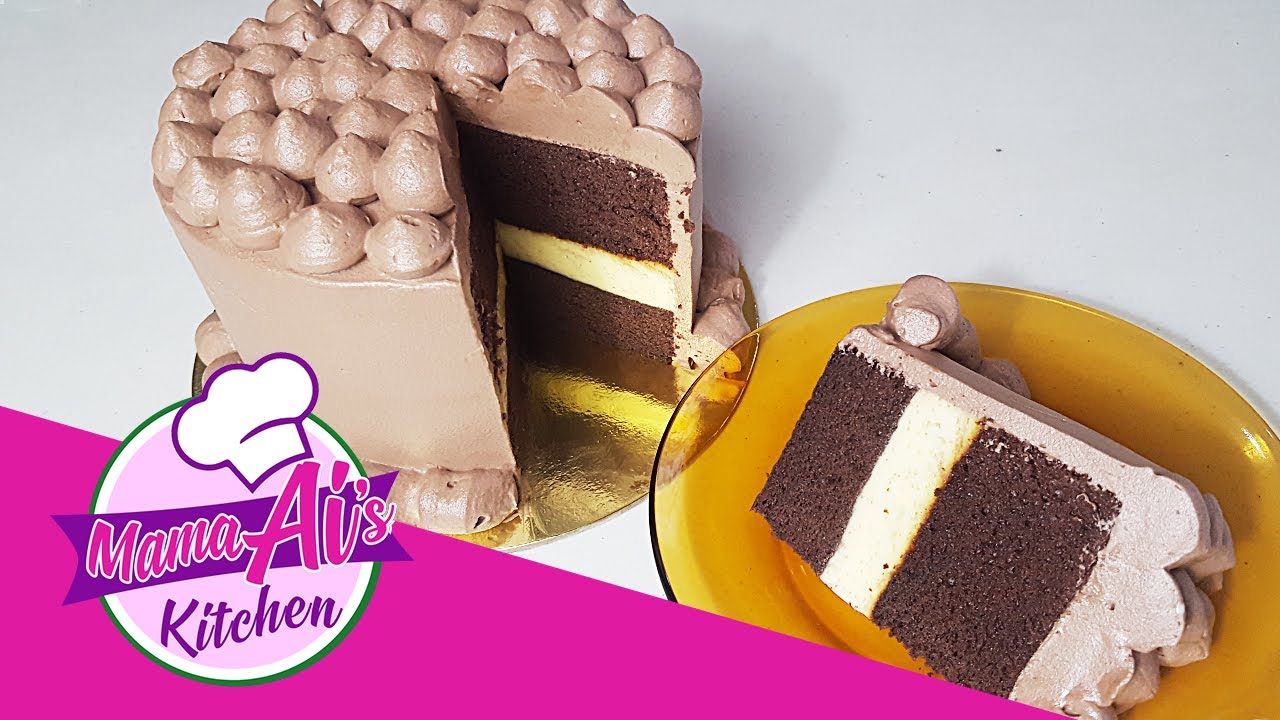 NO BAKE CHOCOLATE CUSTARD CAKE with CHOCOLATE WHIPPIT CREAM
