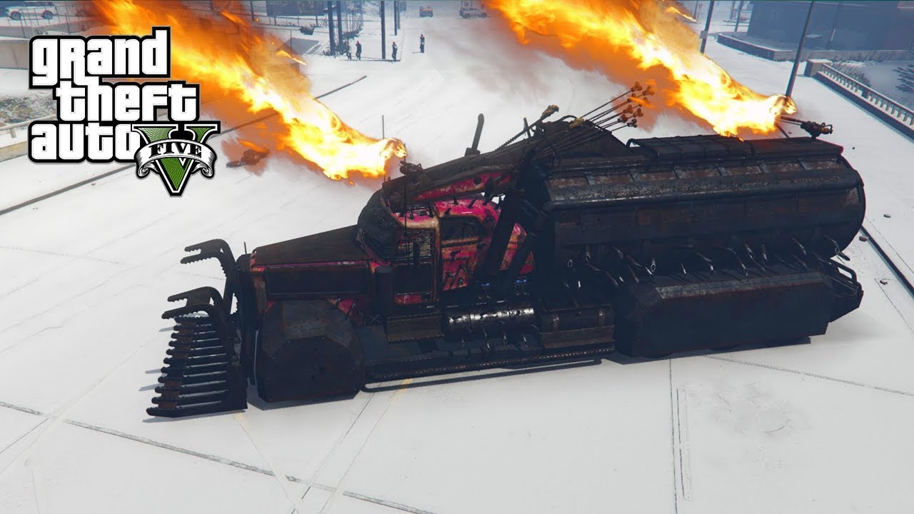 GTA V Freeroam - VRACHTWAGEN MET 2 VLAMMENWERPERS PIMPEN EN TESTEN!
