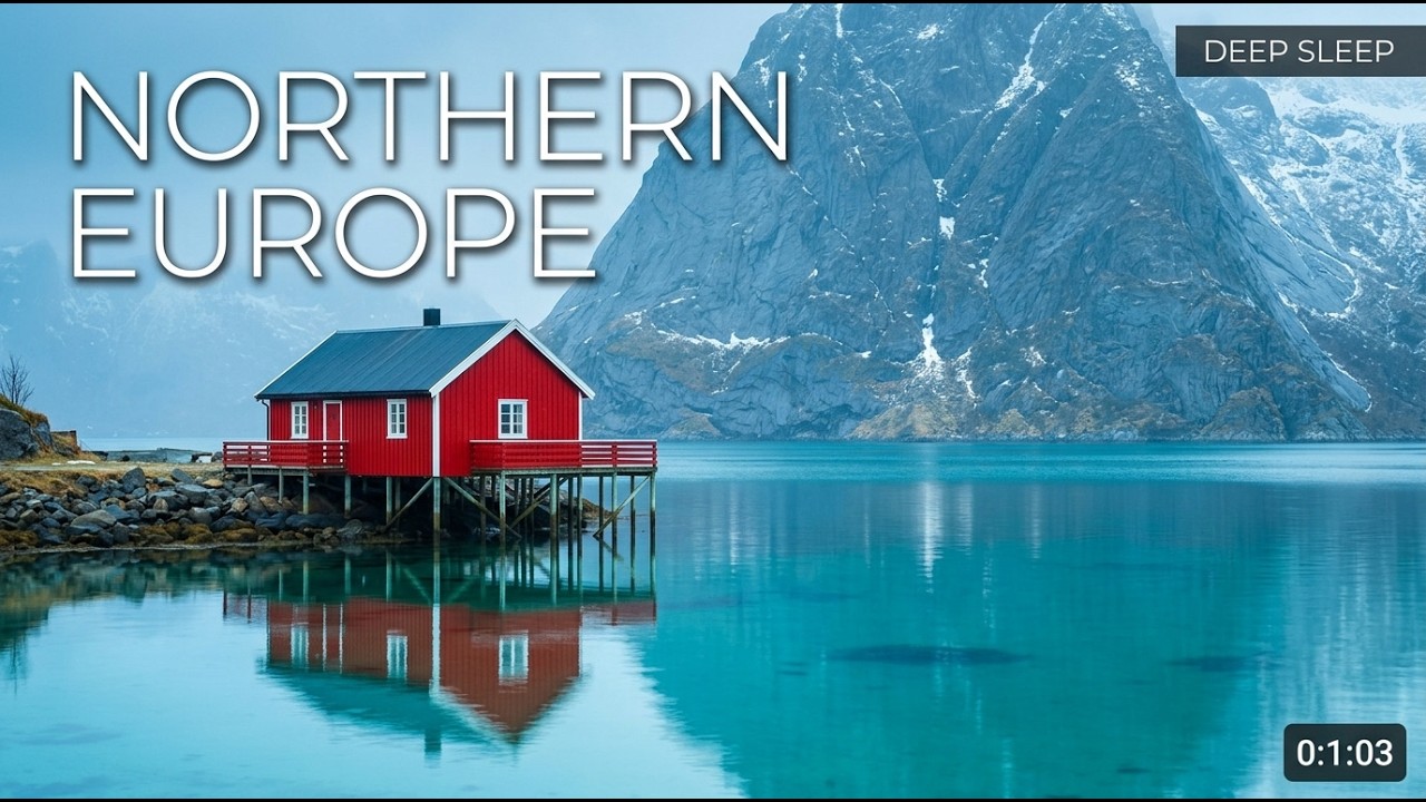 Scenic Northern Europe & Switzerland 8K - 2 Hours Relaxing Nature Film & Calm Music