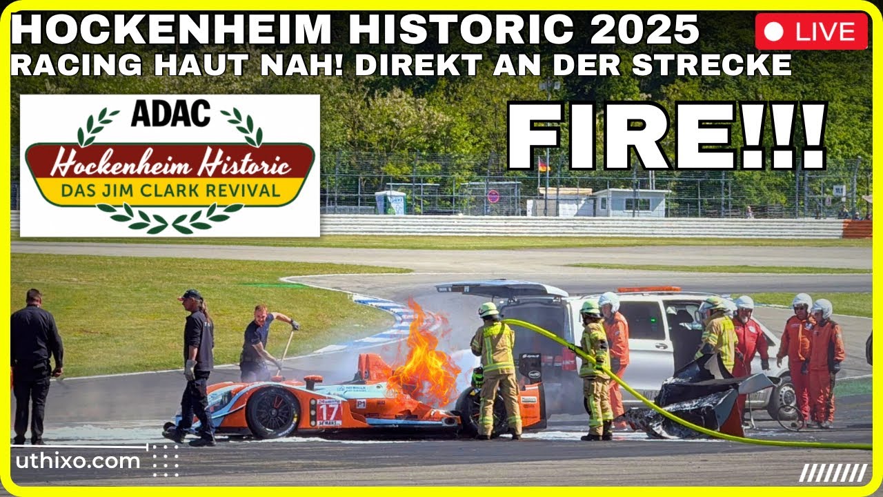 LIVE 2025 ADAC Hockenheim Historic FEUER RACING SOUND Jim Clark Revival HOCKENHEIMRING HHR UNFALL