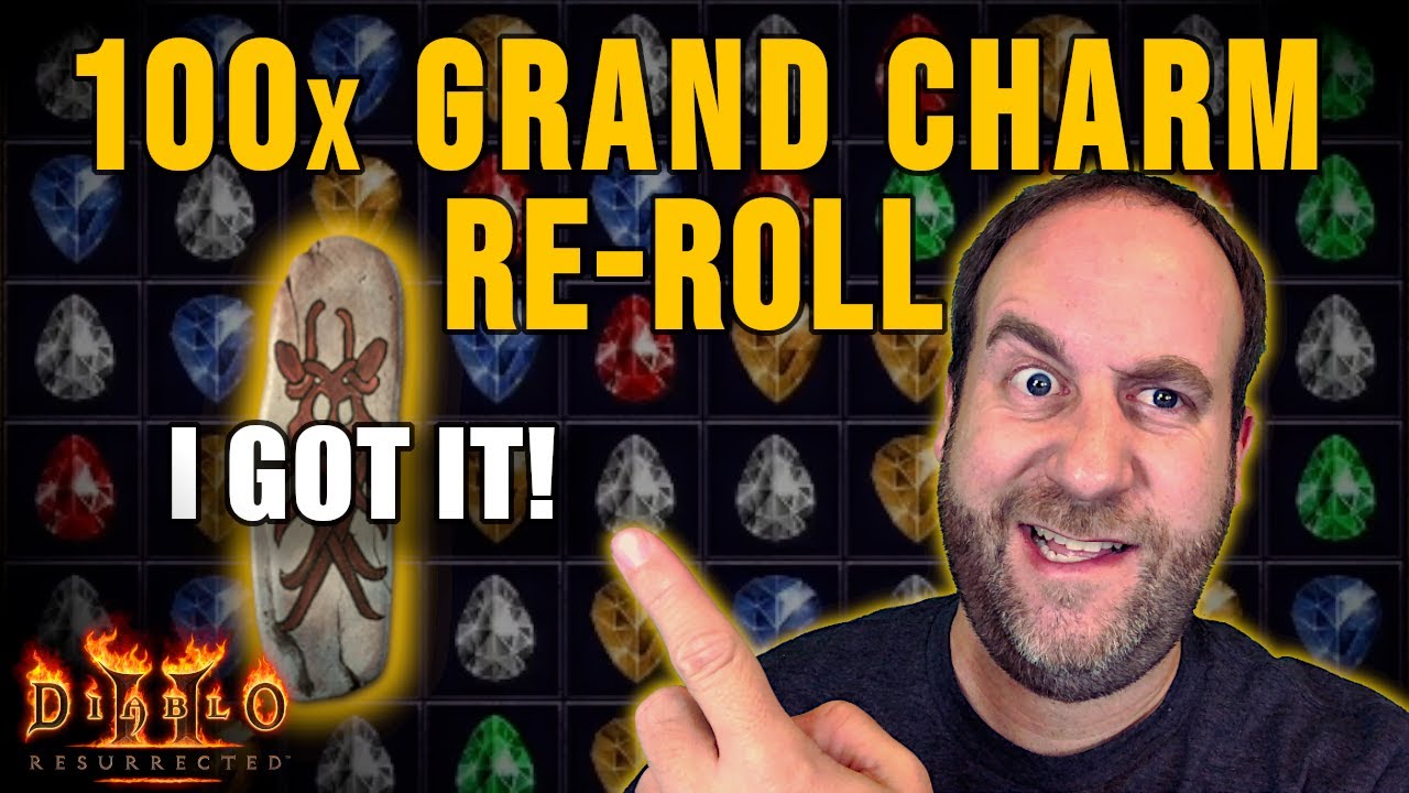 Burning 300 Perfect Gems on Grand Charm Re-Rolls (Diablo II: Resurrected)