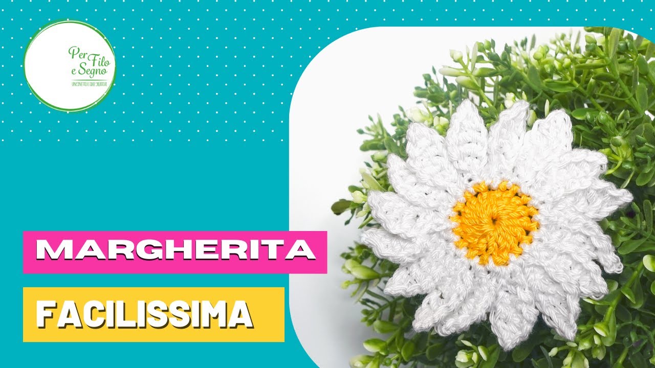 Come realizzare una margherita super facile all'uncinetto