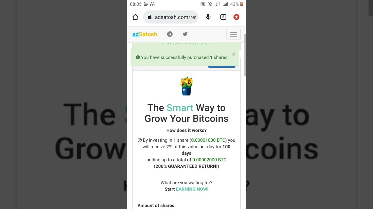 adSatosh:Put Your Bitcoins to Work Earn 200% return on all your shares!🎯 WhatsApp+27849836661