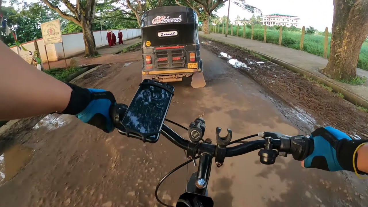 Cycling to Drepung Loseling Prayer Hall || Mundgod Doeguling Tibetan Settlement || Evening Ride