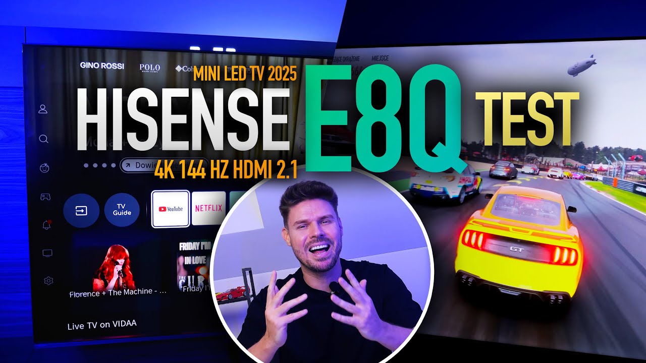 TEST: NAJLEPSZY DUŻY TV 144Hz HDMI 2.1 DO 4000 ZŁ? HISENSE E8Q 4K MINI LED!
