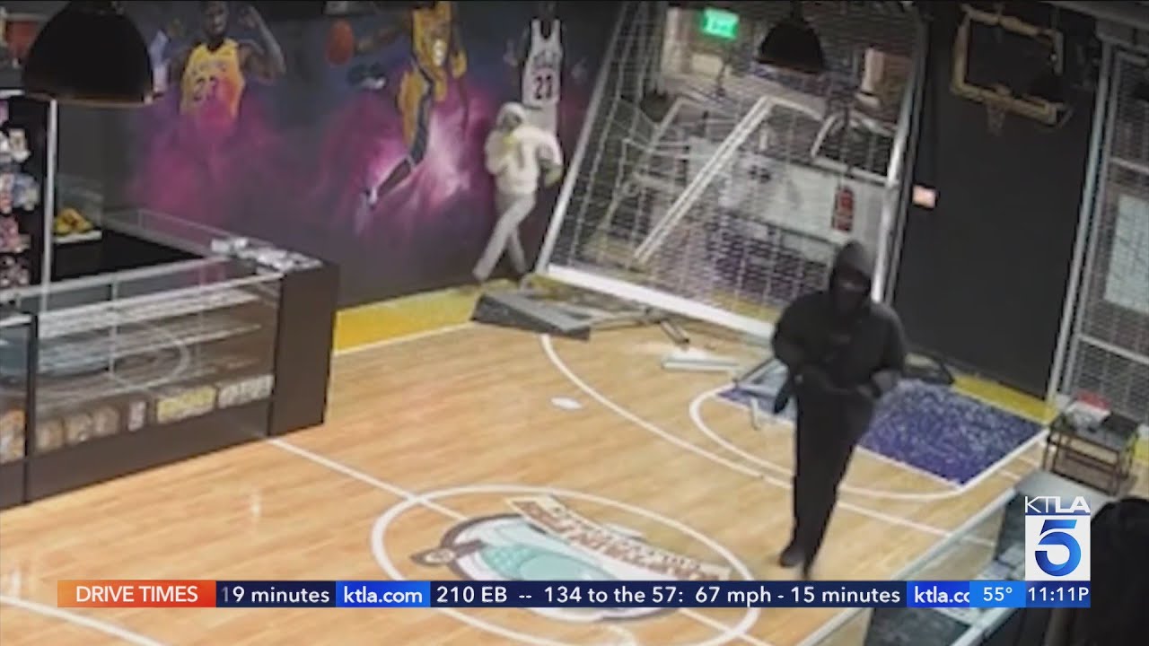 Video captured thieves smashing into Los Angeles County store, stealing $1 million of collectible it