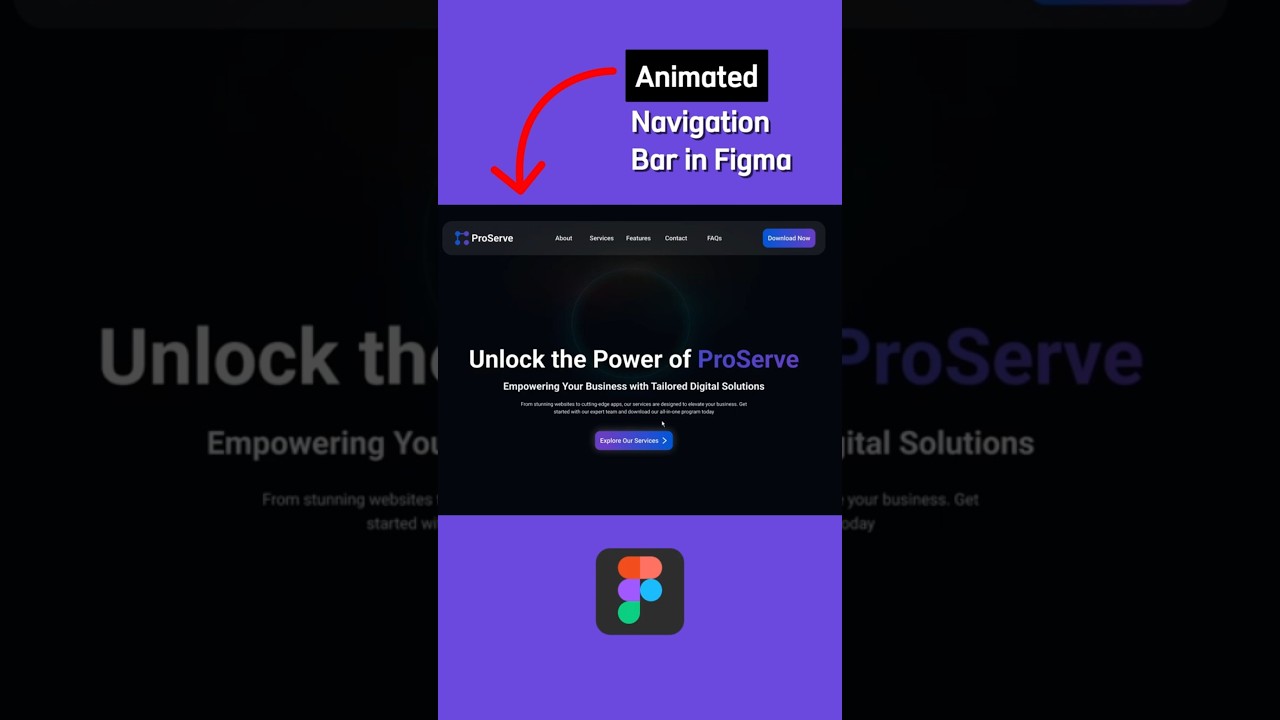 Smooth Animated Navigation bar in Figma (Quick Tutorial) #figmatutorial