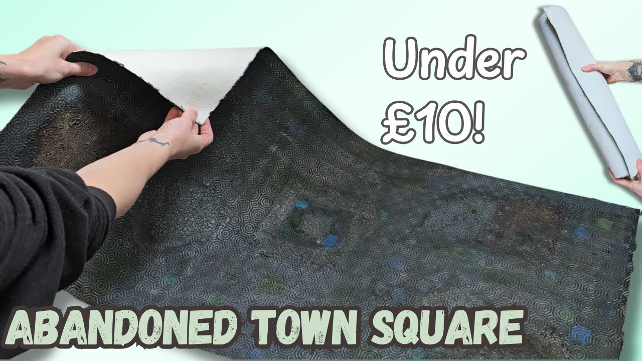DIY Rollable Battle Mat for D&D & Warhammer | Easy Terrain Build on a Budget! Abandoned Town Square