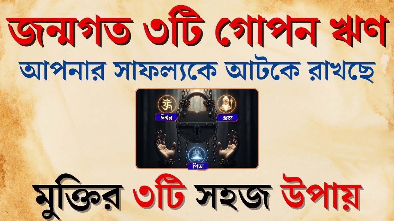 জন্ম থেকে পাওয়া ৩টি গোপন ঋণ আপনার সাফল্য আটকে দিচ্ছে | মুক্তির ৩টি সহজ উপায় | সুবিচার | Motivation