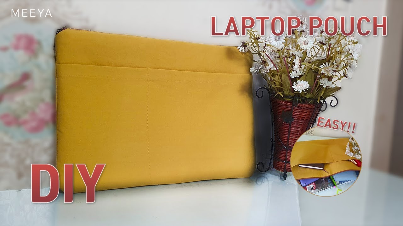 최소 30분 완성/쉬운 노트북 파우치 만들기/ DIY / easy/Laptop Pouch Making / 制作笔记本电脑化妆包