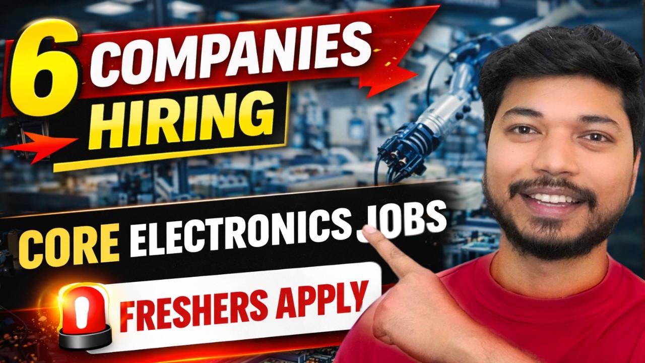 Electronics & Electrical Jobs 2026 🔥 6 Companies Hiring | Apply Now