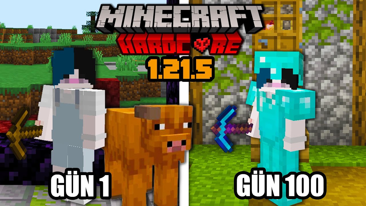 Minecraft'ın EN G&Uuml;ZEL D&uuml;nyasında 100 G&uuml;n Hayatta Kaldım