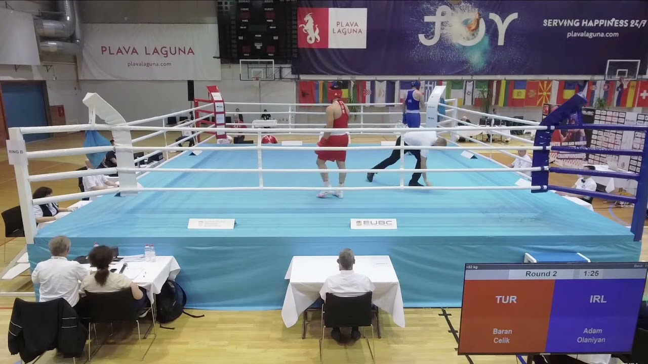 Adam Olaniyan (IRL) vs. Baran Çelik (TUR) EUBC Youth Championships 2024 QF's (92+kg)