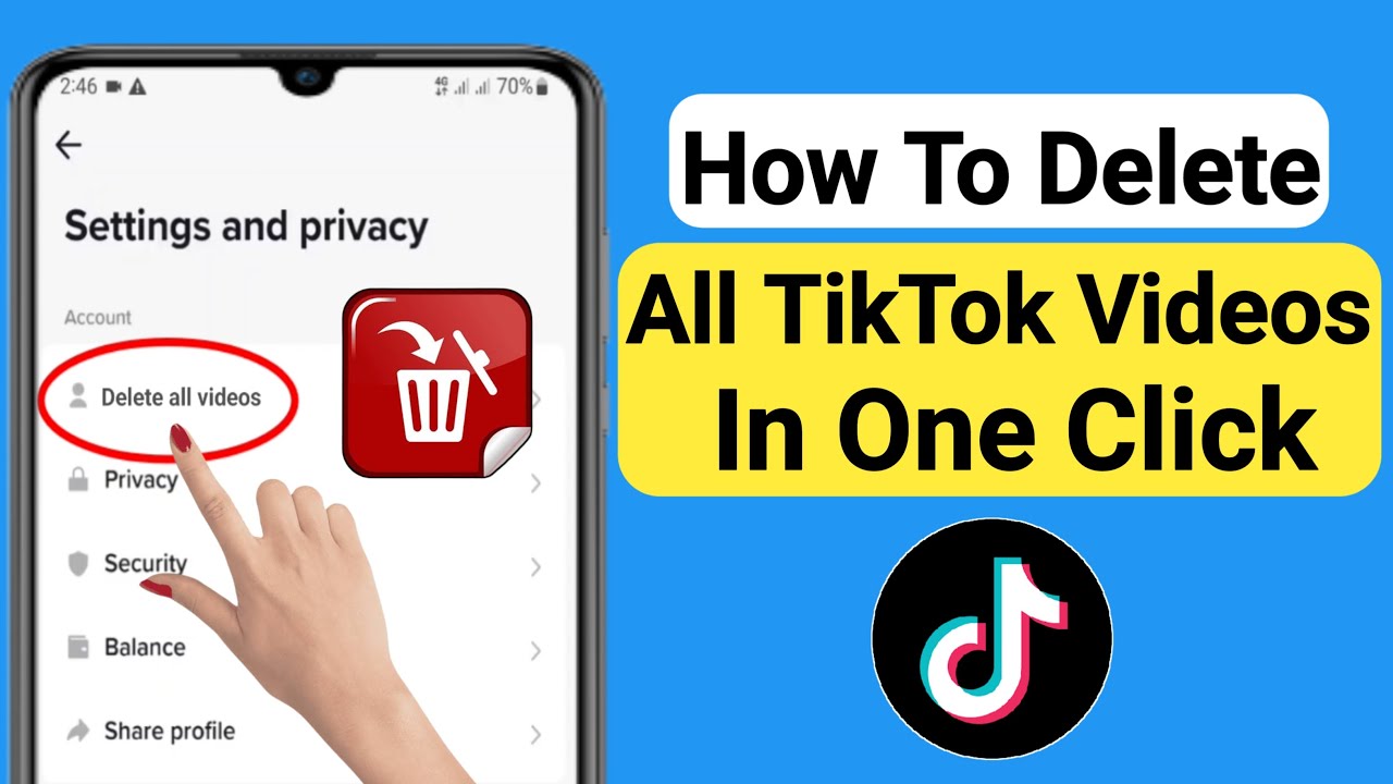 How to delete all your tiktok videos in one click (2023) |