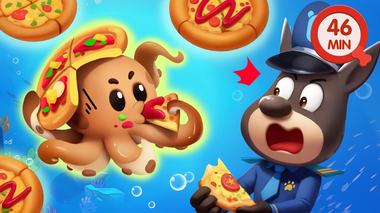Who Ate the Pizza? | Funny Cartoons for Kids | Police Cartoon | Sheriff Labrador