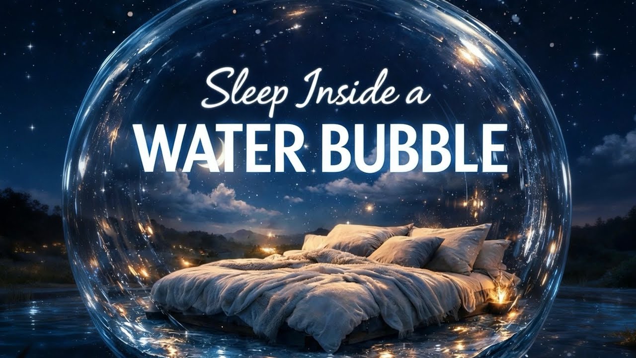 DREAMSLEEP INSIDE A TRANSPARENT SKY BUBBLE | CALMING WATER LIGHT AMBIENCE | PERFECT FOR DEEP SLEEP