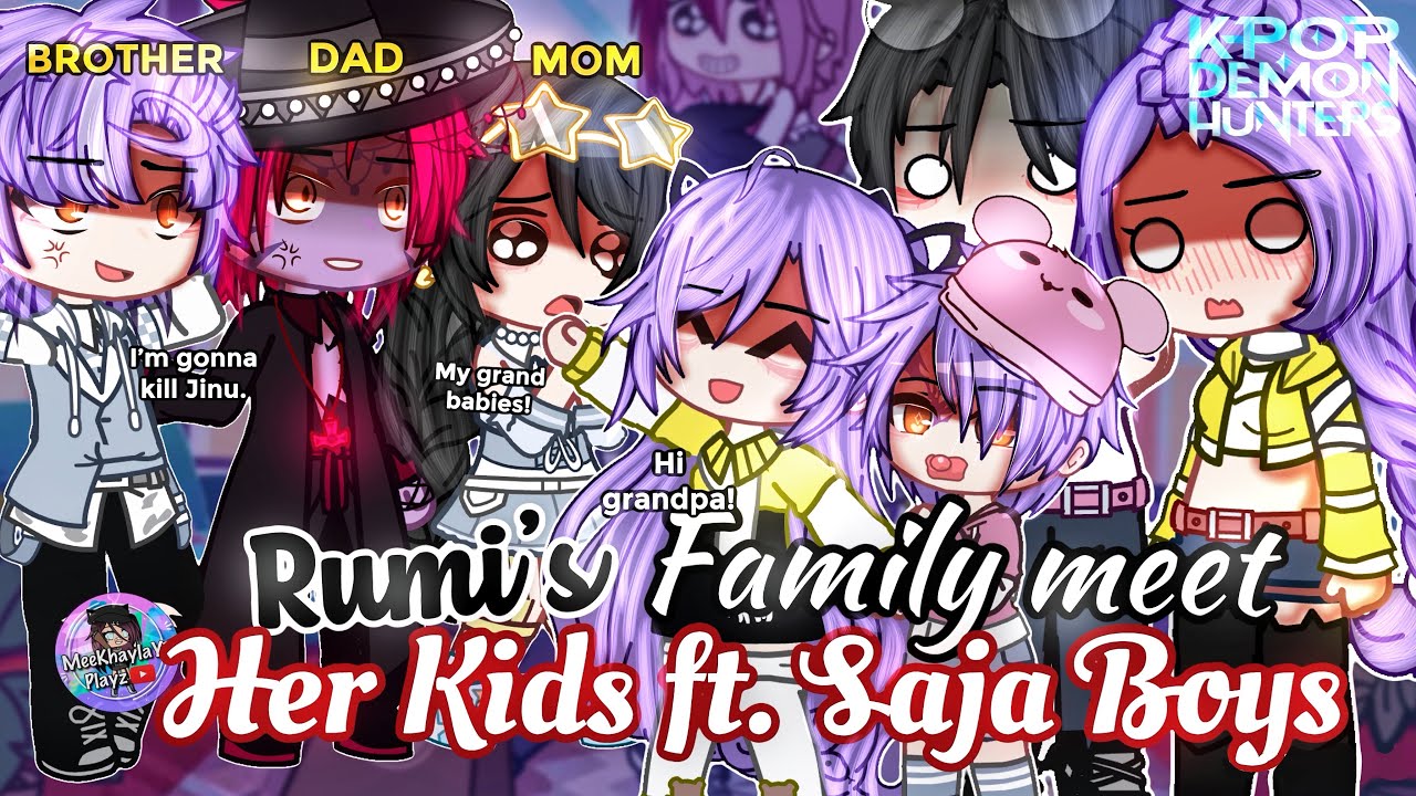 Rumi's Family Meet Her Kids ft. SAJA Boys | KPOP Demon Hunters | GLMM / GCMM | Gacha Club Mini Movie