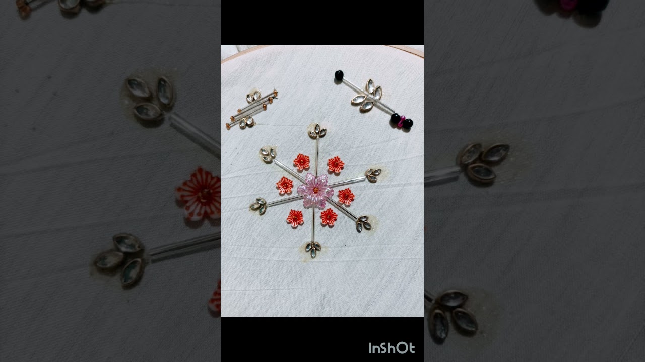 Brooches work flower 