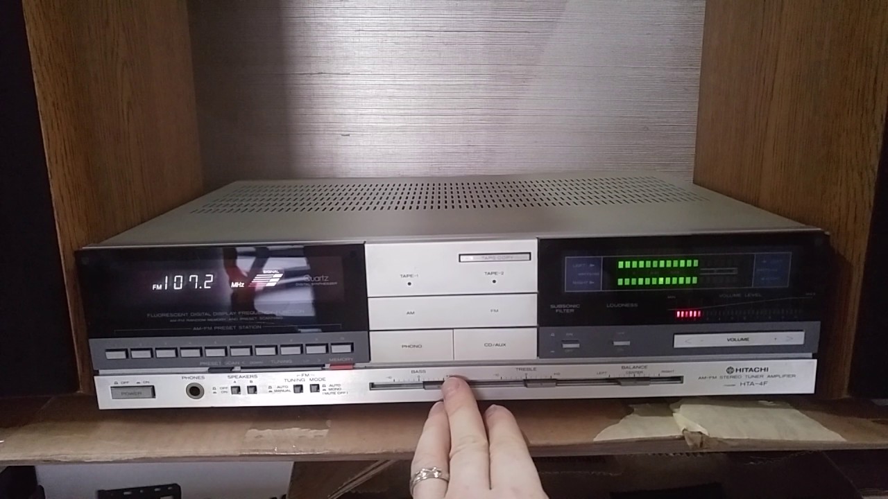 Hitachi AM-FM Stereo Tuner Amplifier HTA-4F Great Working