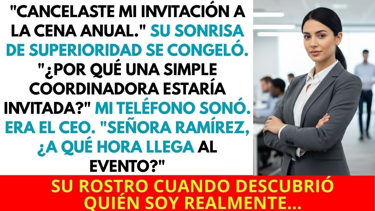 El Gerente Canceló Mi Invitación a la Cena Anual Del Hotel — No Sabía que Soy Dueña del México Plaza
