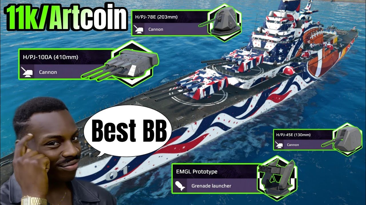 Best Battleship Under 11k Artcoin 💸 Fully Loaded No Nonsense Ship 🔥- Modern Warships 