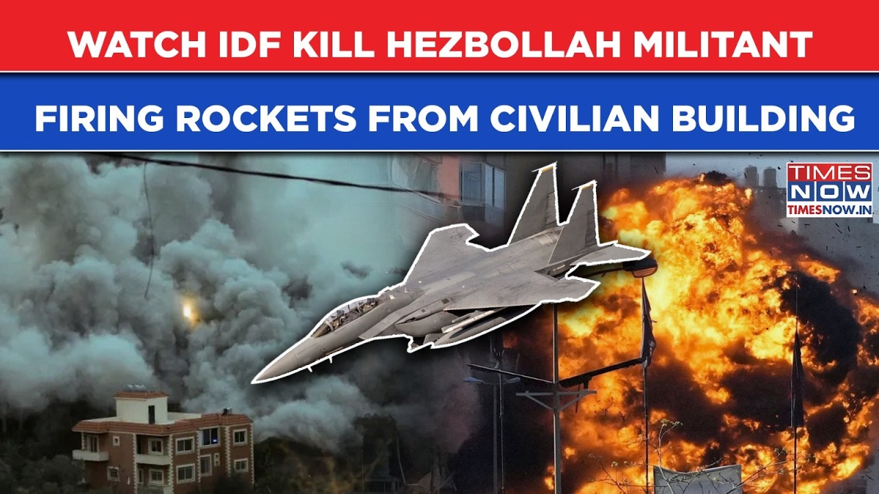 IDF Kills Hezbollah Militant Firing Rockets From Civilian Building In Fiery Strike| Dramatic Video