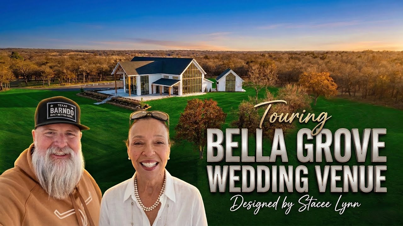 Экскурсия по свадебному залу Bella Grove, спроектированному Стейси Линн и компанией The Barndomin...