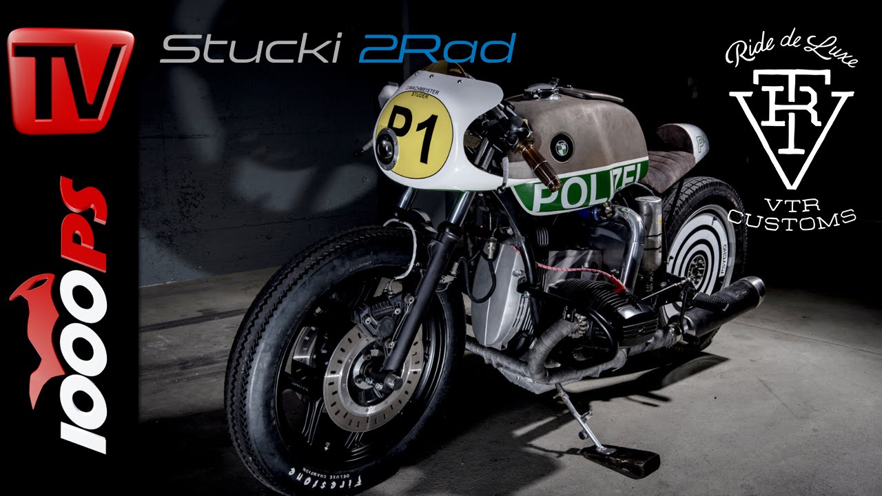 BMW R80 RT Umbau mit Lachgas-Einspritzung inkl. Soundcheck Polizia UNO by VTR Customs - Stucki
