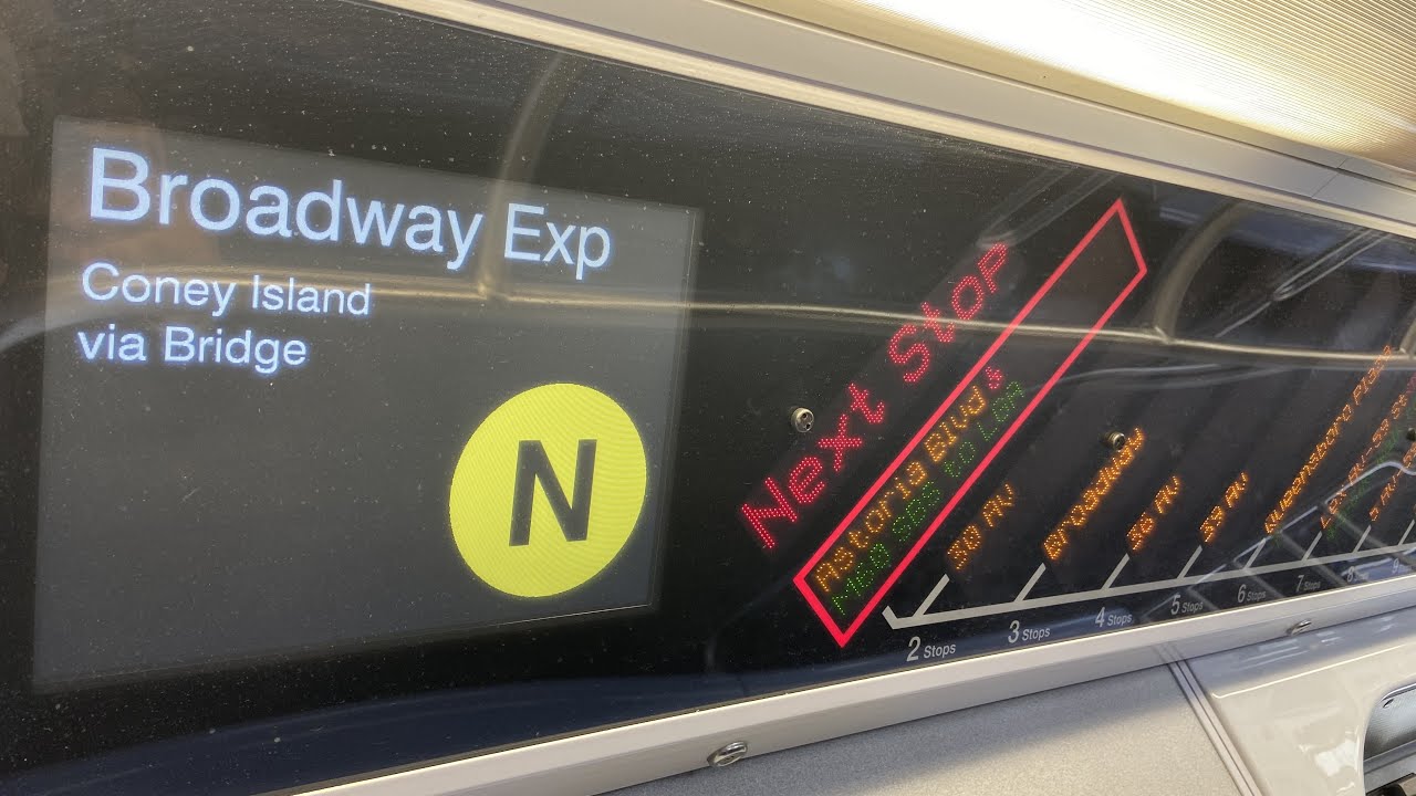 BMT Subway: R160B Alstom (N) Train Ride from Ditmars Blvd-Astoria to Coney Island-Stillwell Avenue