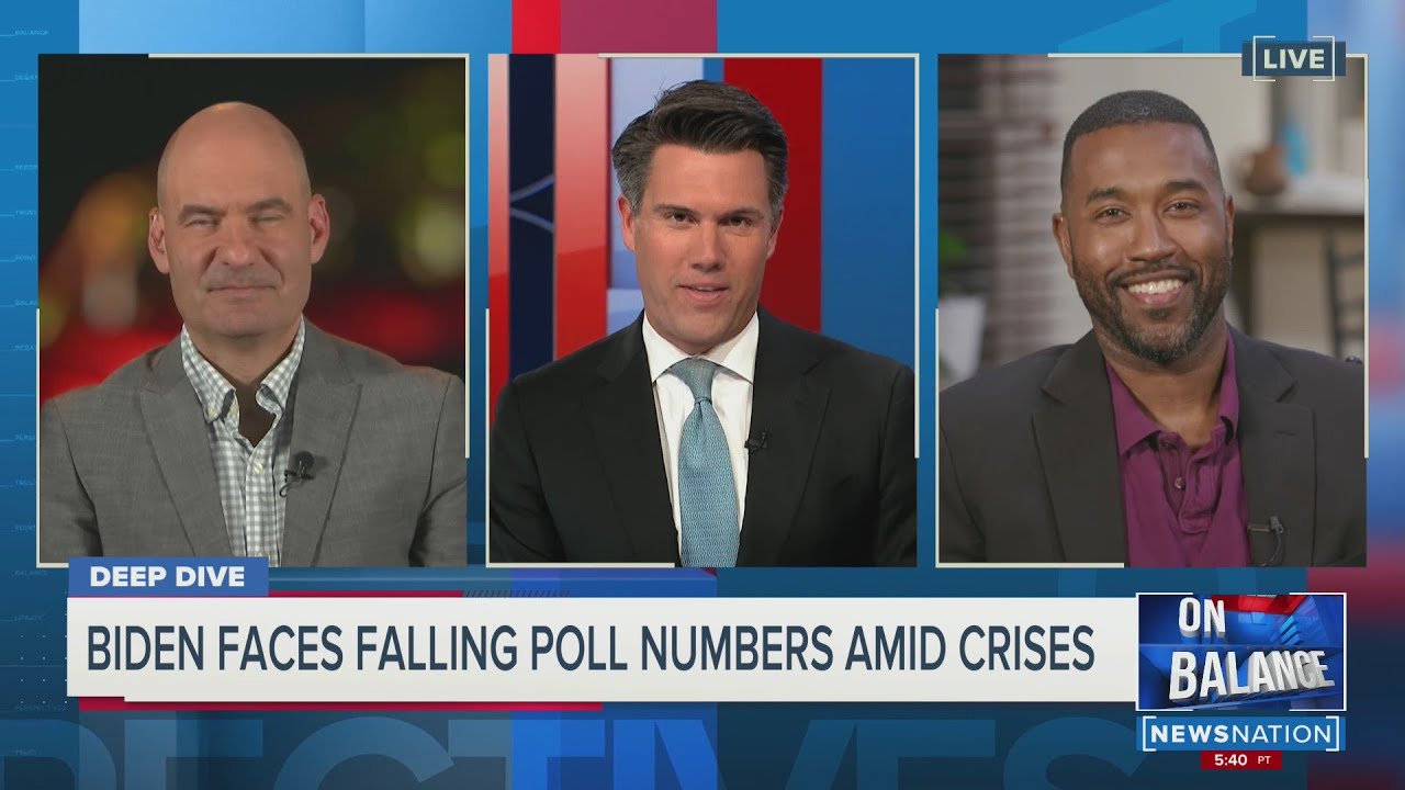 BIDEN FACES FALLING POLL NUMBERS AMID CRISES