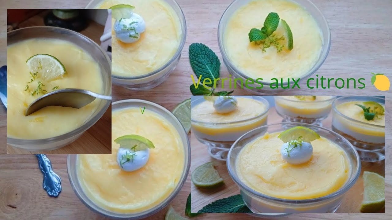 Verrine Citron Crémeuse Frais & Chic |  تحلية الليمون الكريمي الراقية 🍋