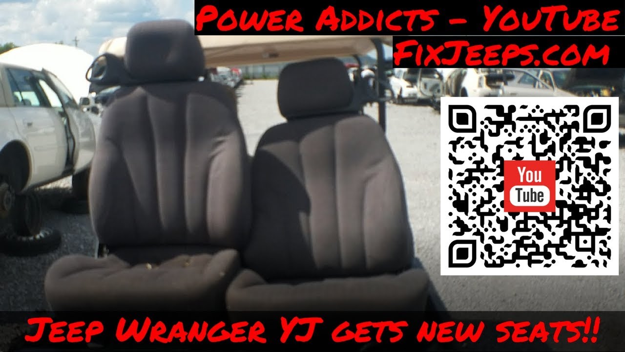 Jeep Wrangler YJ - Junkyard Seat Upgrade. So much better!!