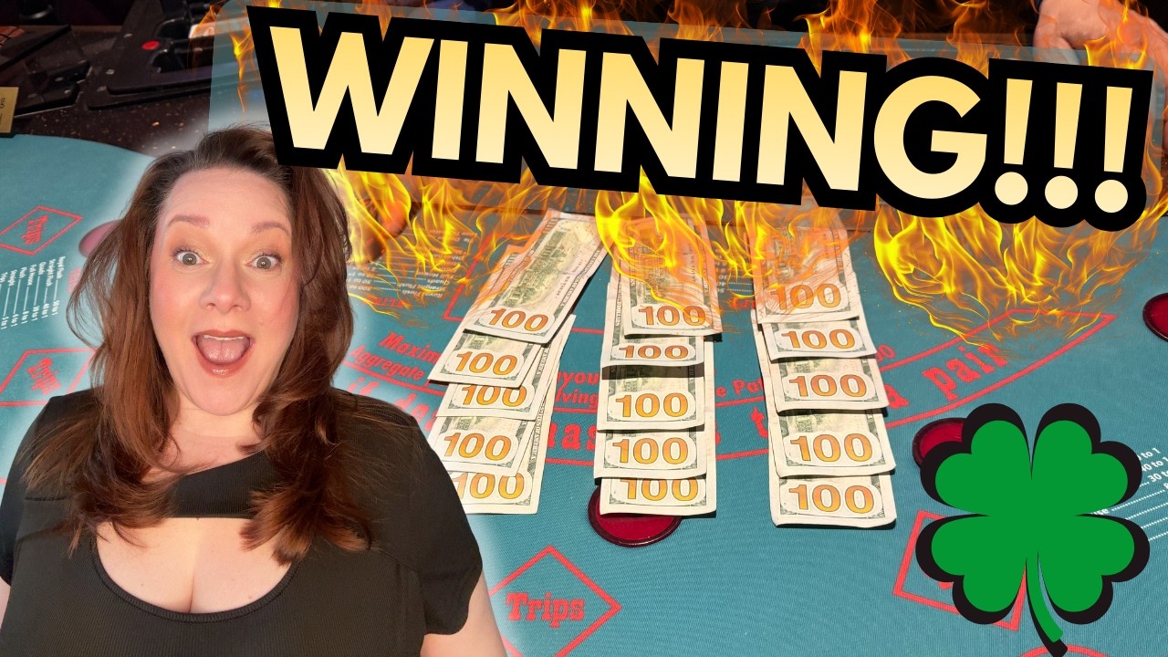 ULTIMATE TEXAS HOLD 'EM in LAS VEGAS! WINNING!! 🔥🍀