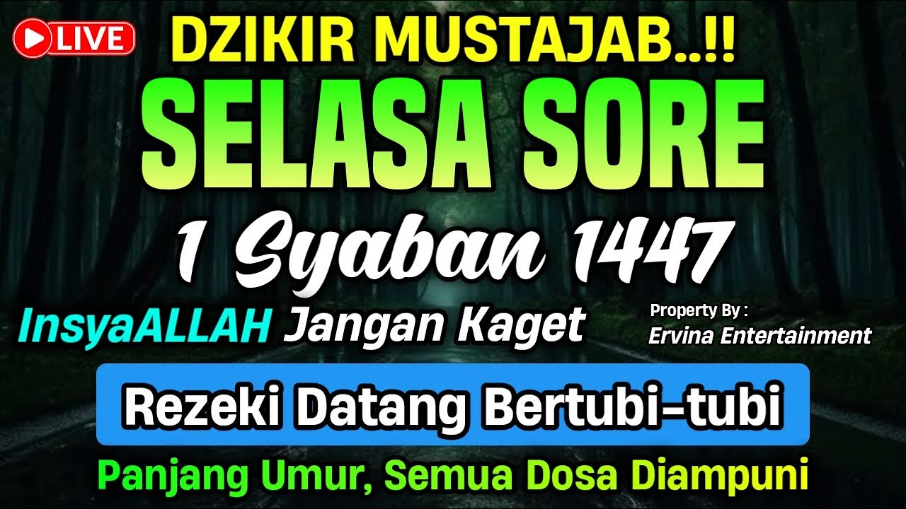 DZIKIR SORE HARI SELASA MUSTAJAB..!! Doa Pembuka Pintu Rezeki dari Segala Penjuru | DZIKIR SORE