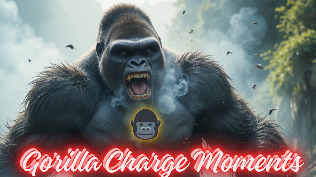 Gorilla Charge Moments🦍