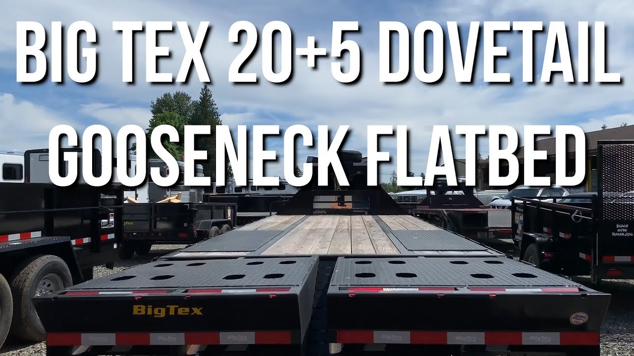 Big Tex 20+5 Flatbed Gooseneck Trailer with Dovetail