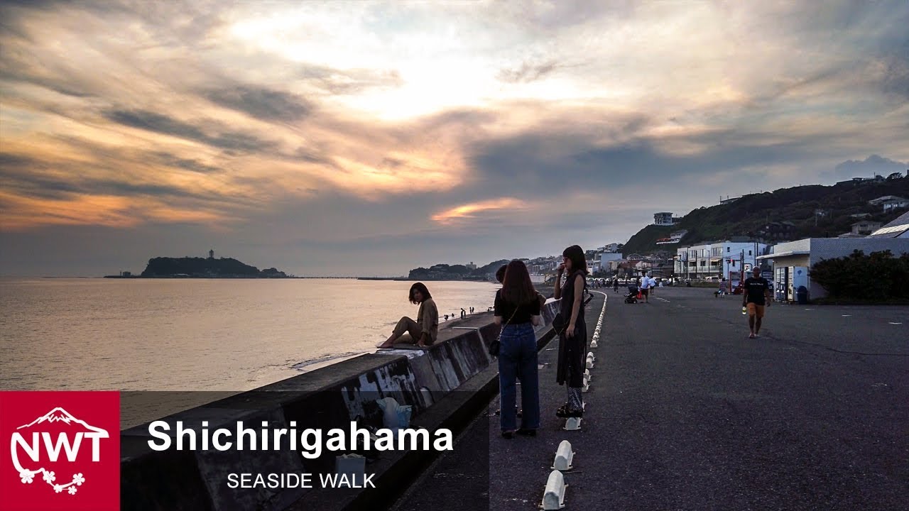 Relaxing Seaside Walks At Shichirigahama, Kamakura 4K Binaural ASMR