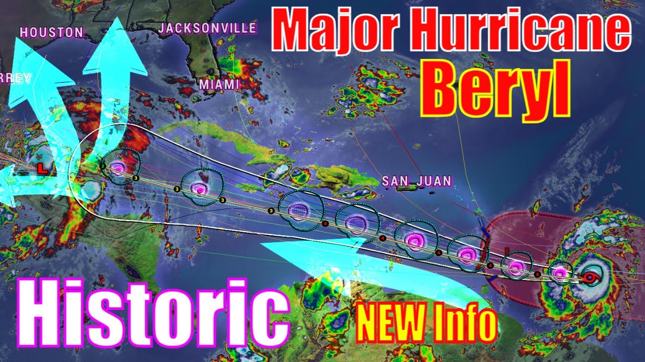 CAT 4 Major Hurricane Beryl Keeps Getting Stronger & Headed West!