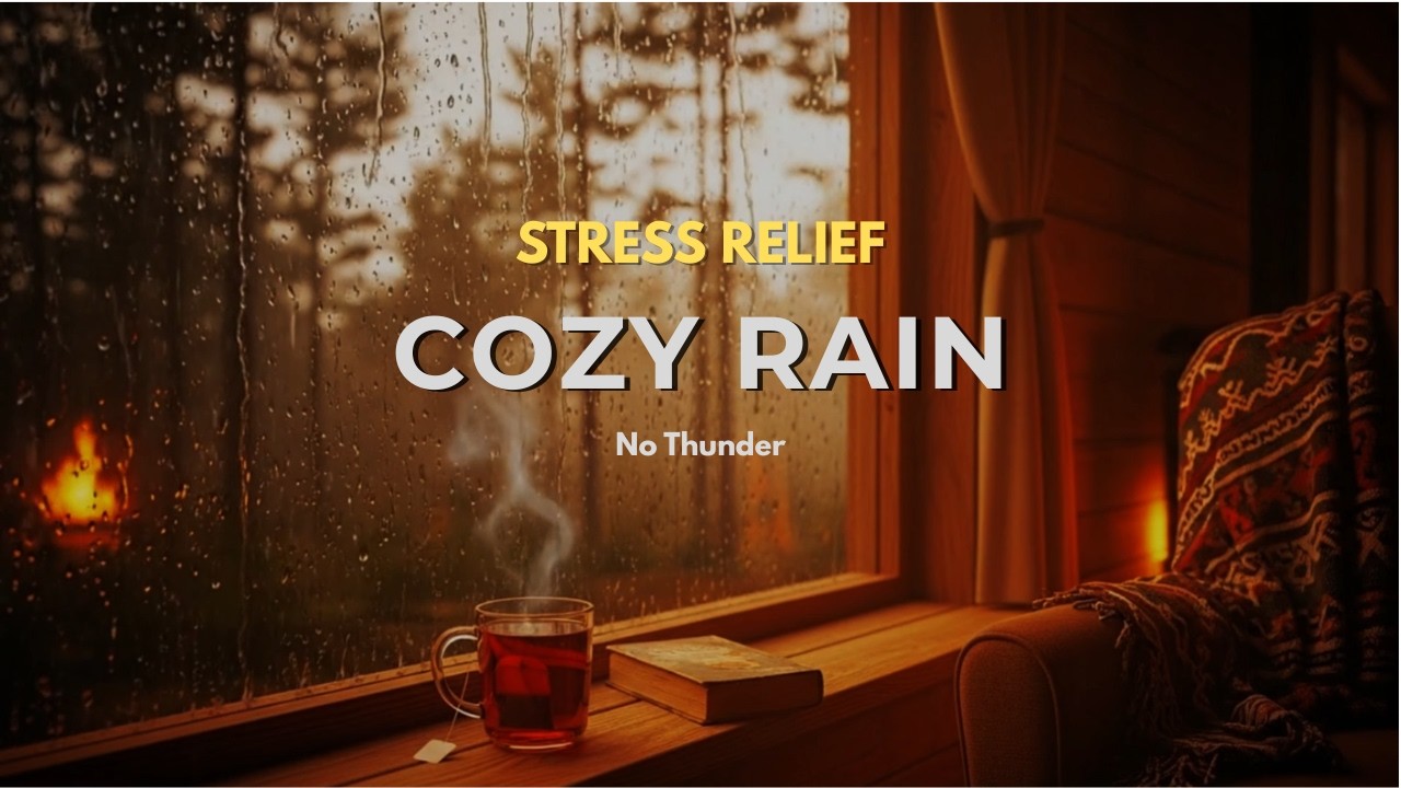 Cozy Heavy Rain for Stress Relief 🌧️ Healing Rain Sounds for Anxiety & Relaxation (No Thunder)