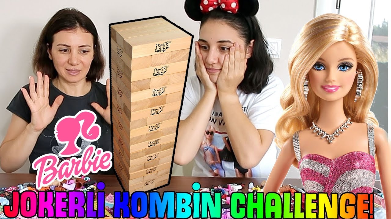 Jokerli Barbie Kombin Challenge Ahşap Bloklardan Ne Çıkarsa Kombin Bidünya Oyuncak  🦄