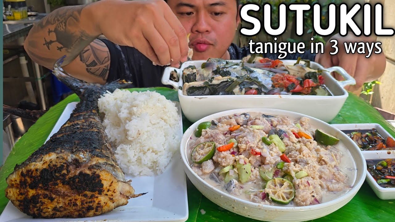 SUTUKIL | SPANISH MACKEREL IN 3 WAYS | OUTDOOR COOKING | MUKBANG PHILIPPINES