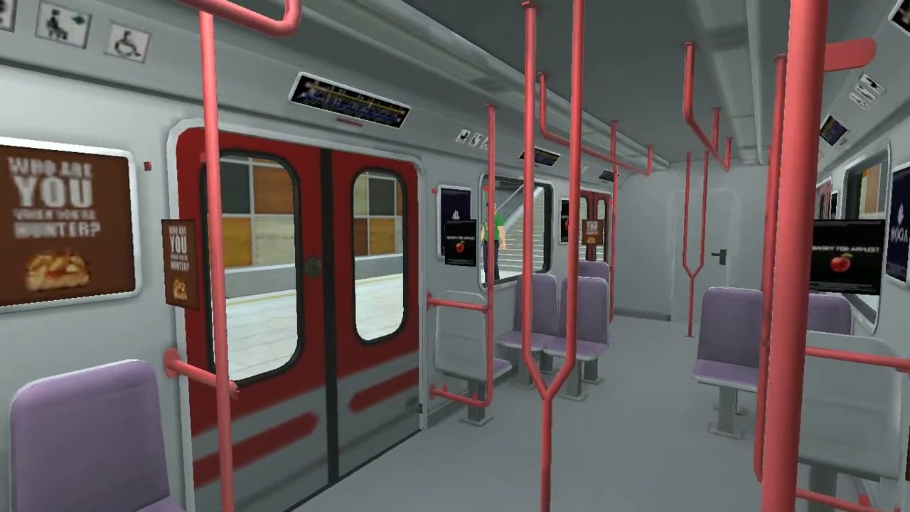 Subway simulator 3D Ride On PC Computer Ice Arena To National Museum With Passenger mode