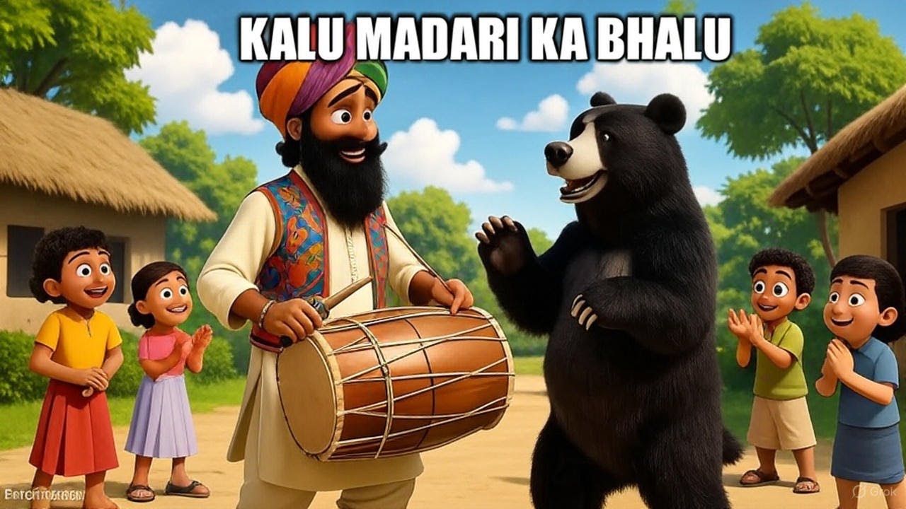 Kalu Madari Aur Uska Kala Bhalu | Funny Kids Poem | Dance & Masti Rhymes for Children